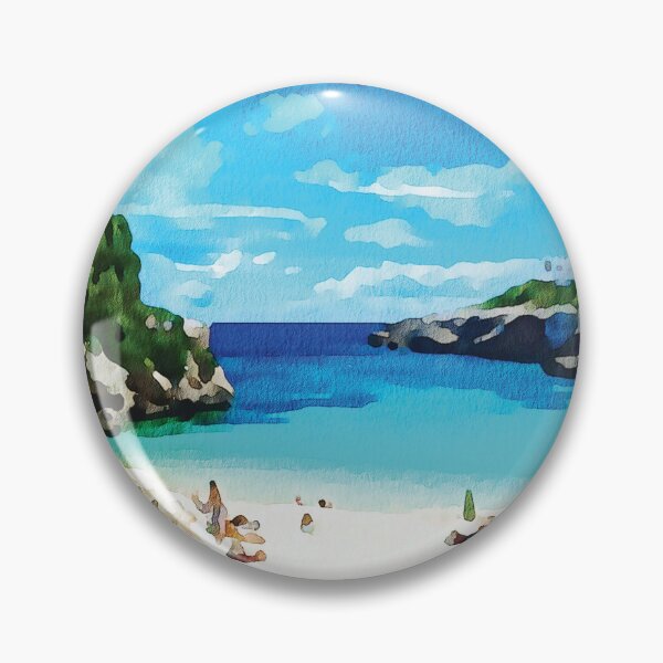 Item preview, Sandy beach at Cala-d'or, Majorca watercolour effect designed and sold by Gerald Waters.