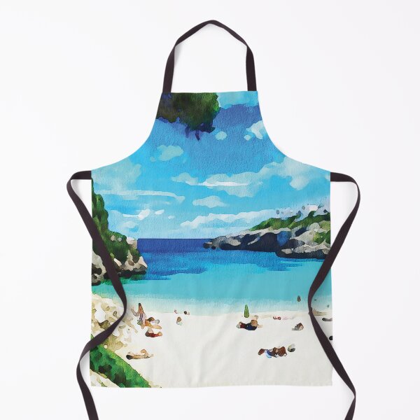 Item preview, Sandy beach at Cala-d'or, Majorca watercolour effect designed and sold by Gerald Waters.