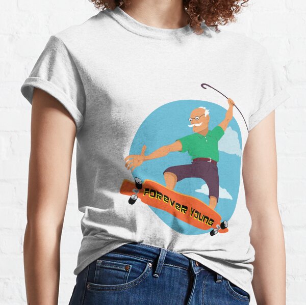 Old Man Skateboarding Retirement Jokes Classic T-Shirt