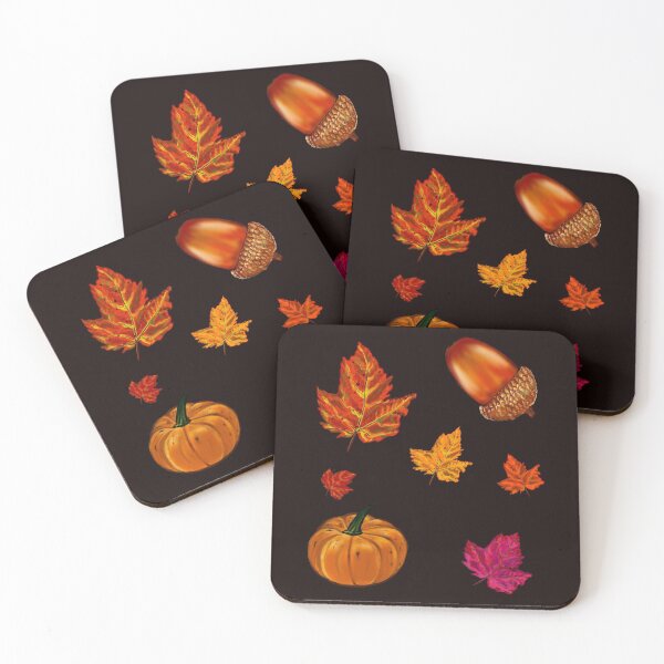 Item preview, Autumn thanksgiving acorn, pumpkin, maple leaf decorations for  Fall Autumn leaves sticker pack pattern designed and sold by Artonmytee.