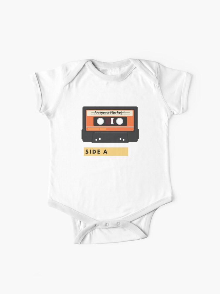 Awesome Mix Vol 1. Retro Cassette Tape Side A | Baby One-Piece