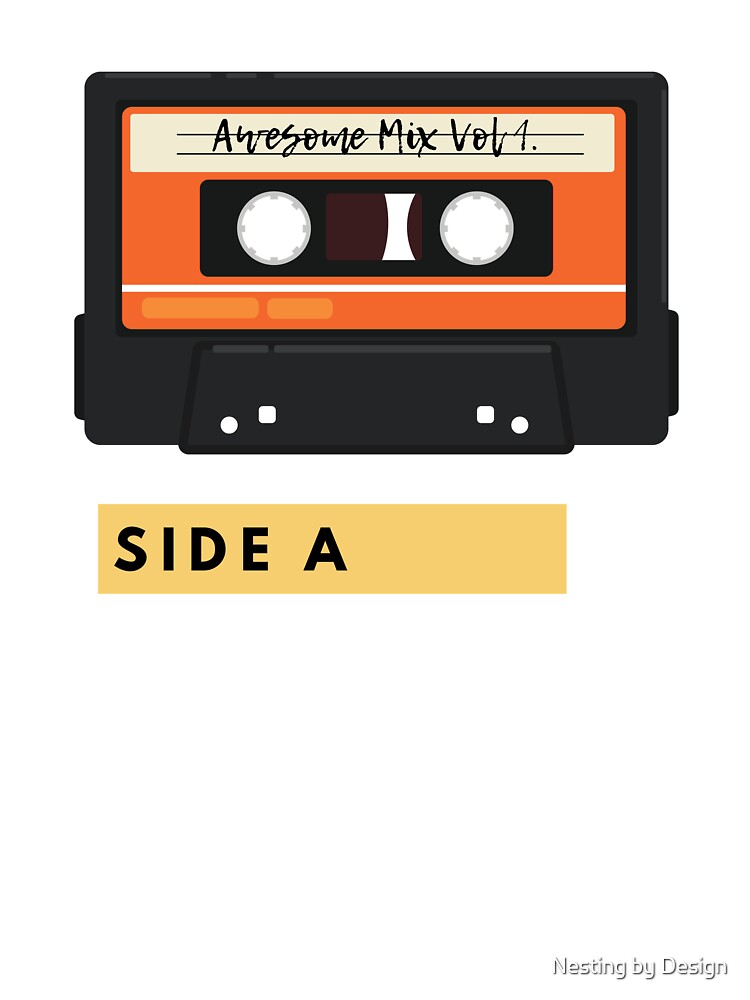 Awesome Mix Vol 1. Retro Cassette Tape Side A | Baby One-Piece