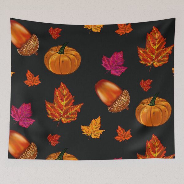 Item preview, Autumn thanksgiving acorn, pumpkin, maple leaf decorations for  Fall Autumn leaves sticker pack pattern designed and sold by Artonmytee.