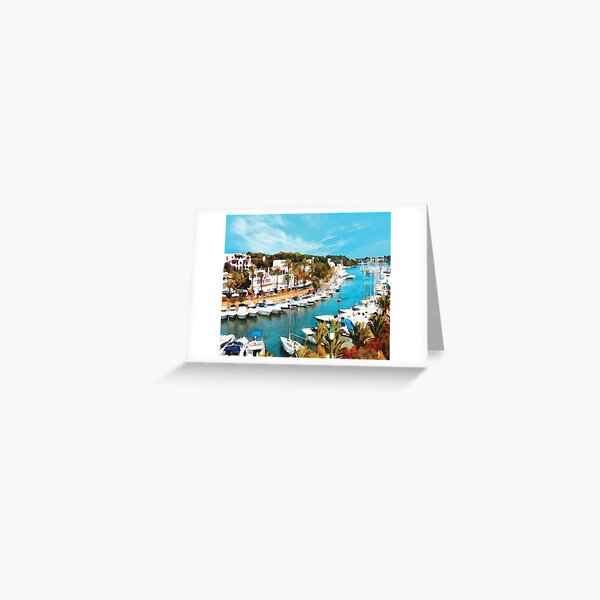 Item preview, Cala-d'or marina in Majorca watercolour effect designed and sold by Gerald Waters.