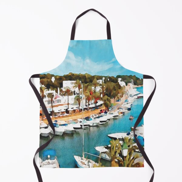 Item preview, Cala-d'or marina in Majorca watercolour effect designed and sold by Gerald Waters.
