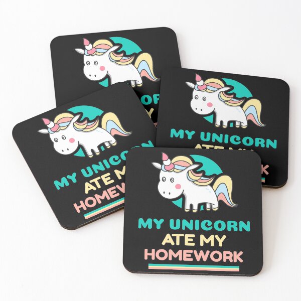 Item preview, Funny My Unicorn Ate My Homework designed and sold by azmndesigns.