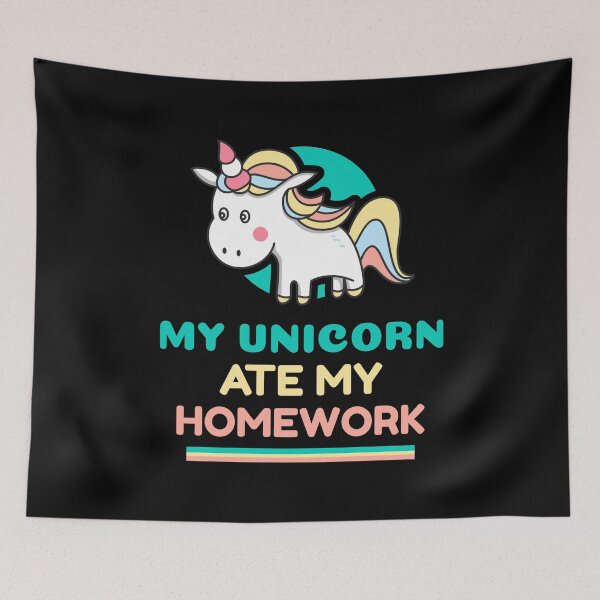 Item preview, Funny My Unicorn Ate My Homework designed and sold by azmndesigns.