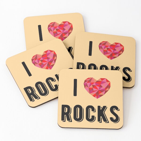 Item preview, I love rocks / peach designed and sold by awesomecrystals.