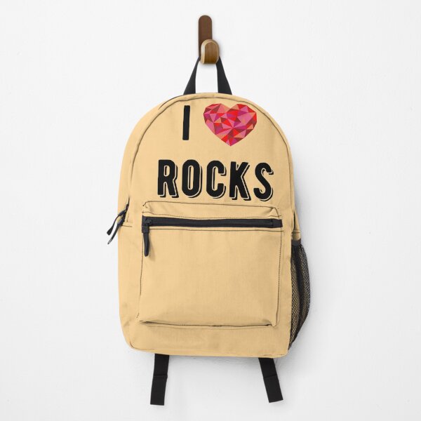 Item preview, I love rocks / peach designed and sold by awesomecrystals.