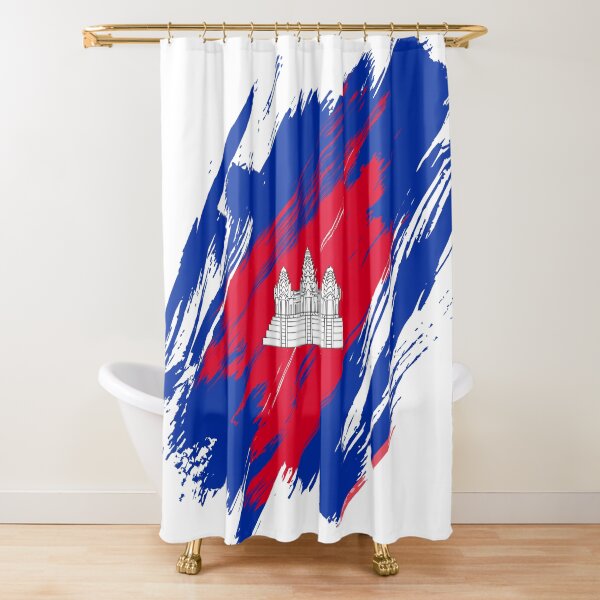 Kingdom of Cambodia | ព្រះរាជាណាចក្រកម្ពុជា | Royaume du Cambodge Shower Curtain