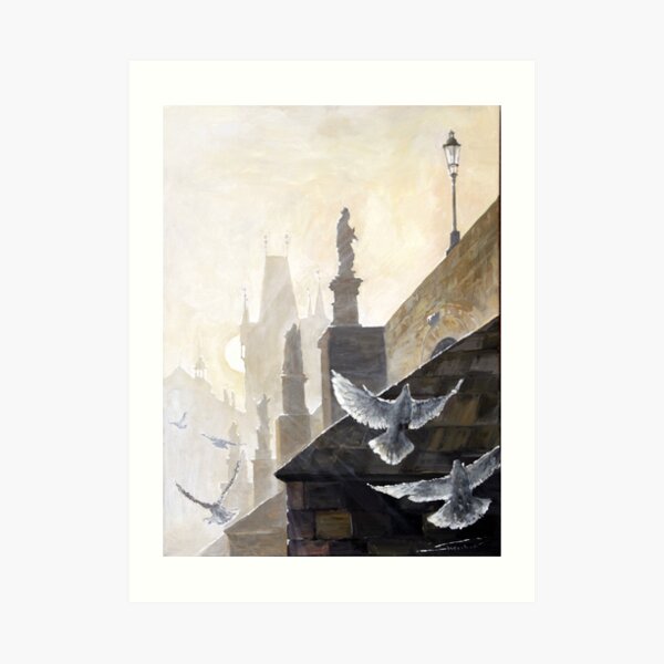 Prague Morning on the Charles Bridge Art Print