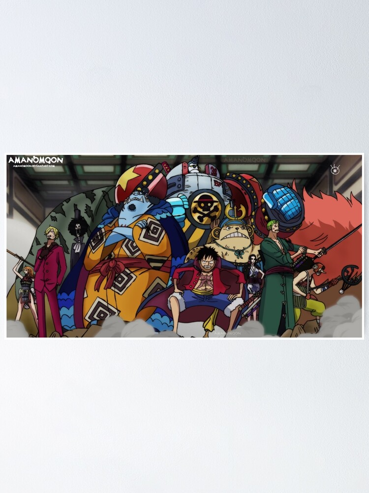 One Piece Onigashima War Straw Hat Crew Poster Von Amanomoon Redbubble