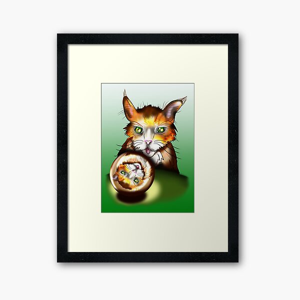 Item preview, Ginger tabby cat with a crystal ball designed and sold by CuisineCat.