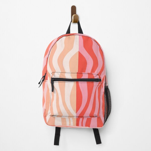 Item preview, Wavy Strips of Peachy Pink Hues Pattern designed and sold by yappei.