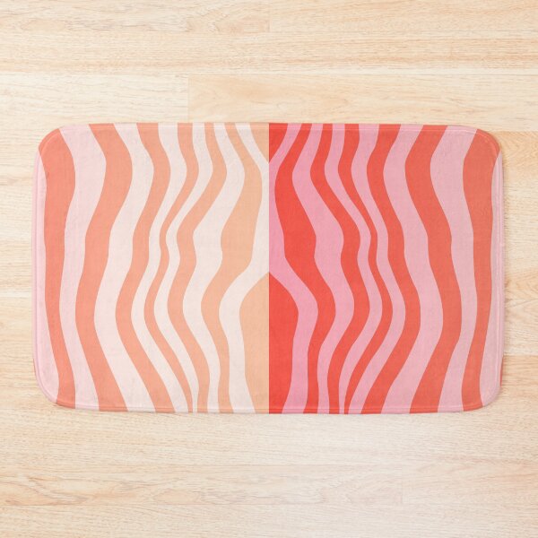 Item preview, Wavy Strips of Peachy Pink Hues Pattern designed and sold by yappei.