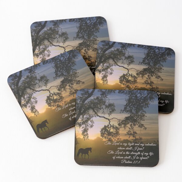 Item preview, Horse and Oak Tree Bible Verse Psalms 27:1 The Lord is My Light designed and sold by Stephanie Laird.