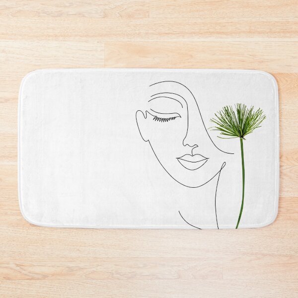 Item preview, Minimalist Face line art and Papyrus branch designed and sold by KA DESIGNS.