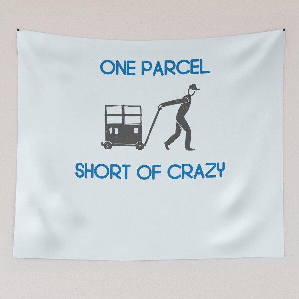 Item preview, Funny Postal Worker One Parcel Short of Crazy Post Office Mail Carrier Mailman designed and sold by TopTeeShop.
