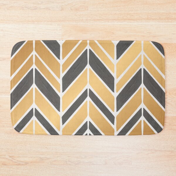 Item preview, Intermittent Herringbone – Gold & Grey designed and sold by Cat Coquillette.