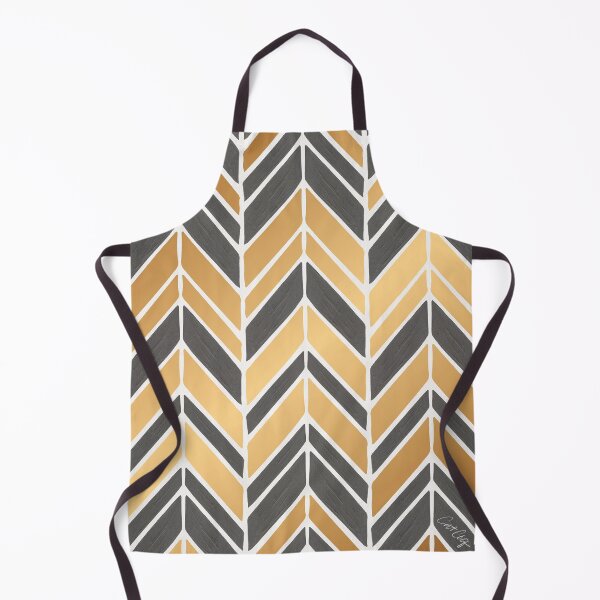 Item preview, Intermittent Herringbone – Gold & Grey designed and sold by Cat Coquillette.