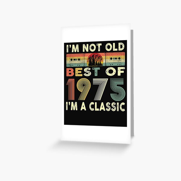 Best Of 1975 45th Birthday Gifts Cassette Tape Vintage  Greeting Card