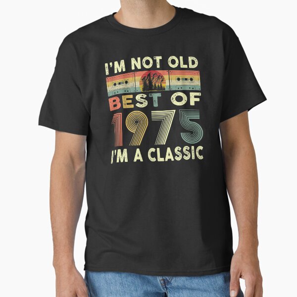 44th Birthday Gift Vintage 1975 44 Years Old Mixtape T-Shirt