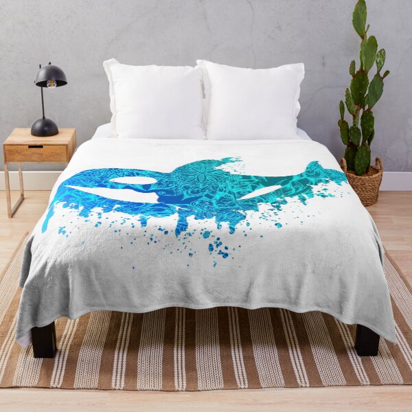 Item preview, Blue Floral Orca  designed and sold by Sebastian Grafmann.