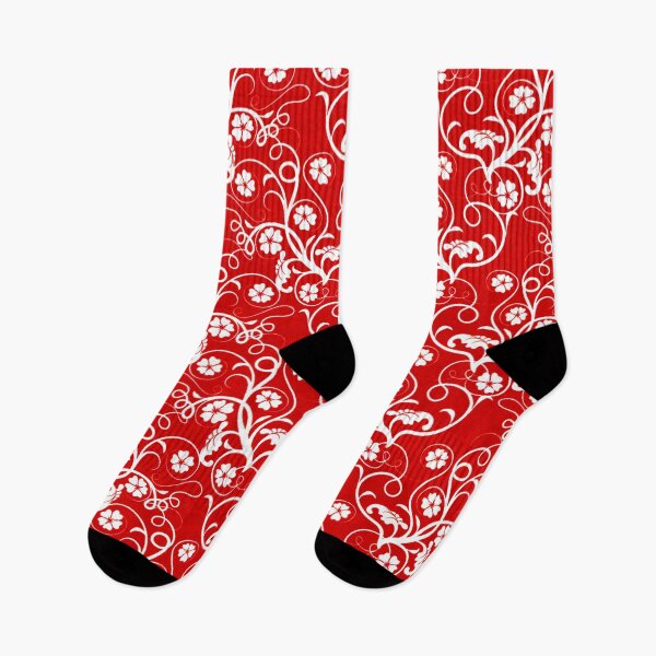 Item preview, Flower Pattern in Red and White Design 117 designed and sold by Artnigel.