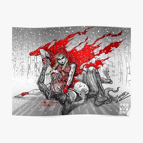 Red Knee-Ride Hood Poster