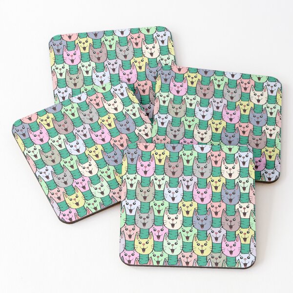 Item preview, seamless abstract cats print designed and sold by NikaAstra.