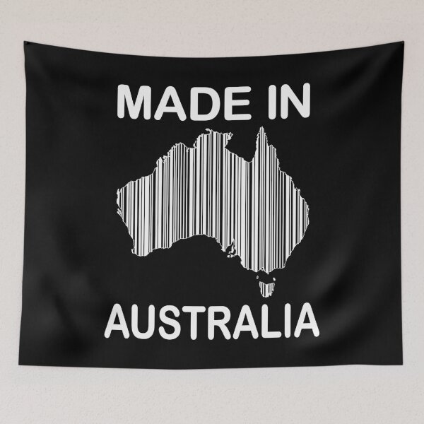 Item preview, Made In Australia Shopping Barcode (White design) designed and sold by dezanli.