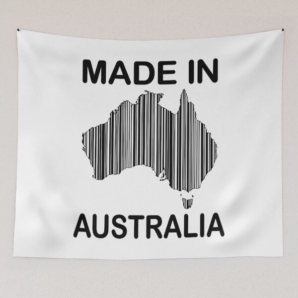 Item preview, Made In Australia Shopping Barcode (Black design) designed and sold by dezanli.