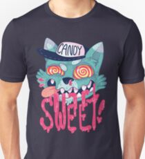 candy cat (green + pink) Unisex T-Shirt