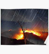 The Table Rock Wildfire Star Trail Poster