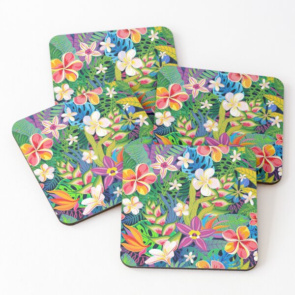 Item preview, Bright Colorful Tropical Flowers Pattern designed and sold by jpjournals.