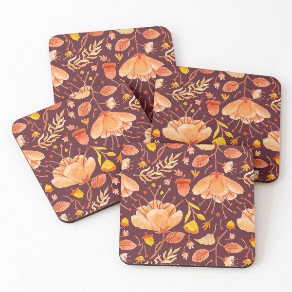 Item preview, Autumn flower leaves pattern designed and sold by ArtStyleAlice.