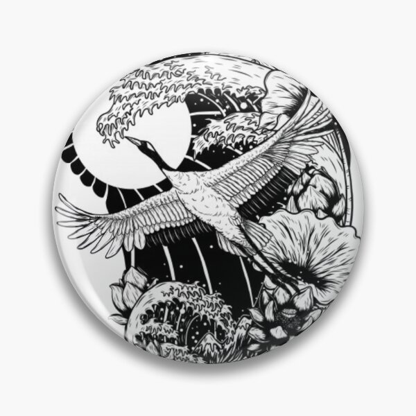 Item preview, Crane with lotus designed and sold by Rakos-Merch.