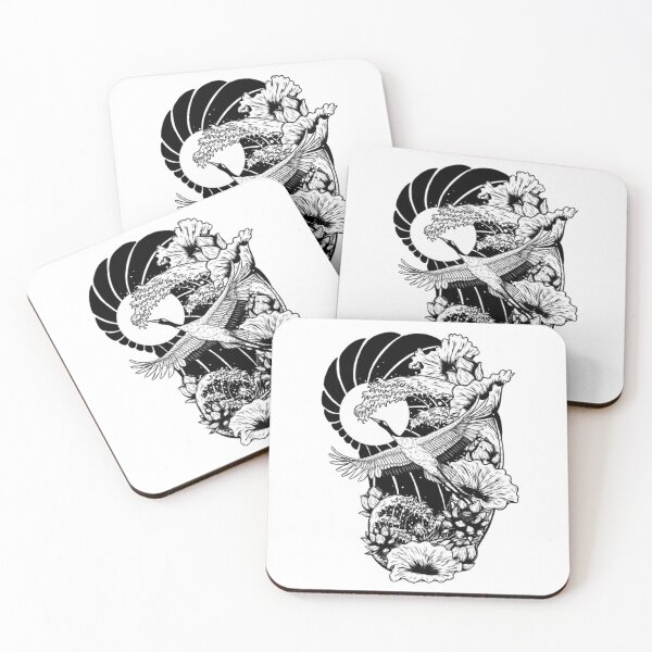 Item preview, Crane with lotus designed and sold by Rakos-Merch.