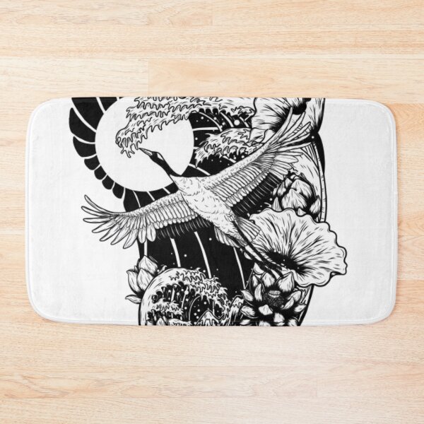 Item preview, Crane with lotus designed and sold by Rakos-Merch.