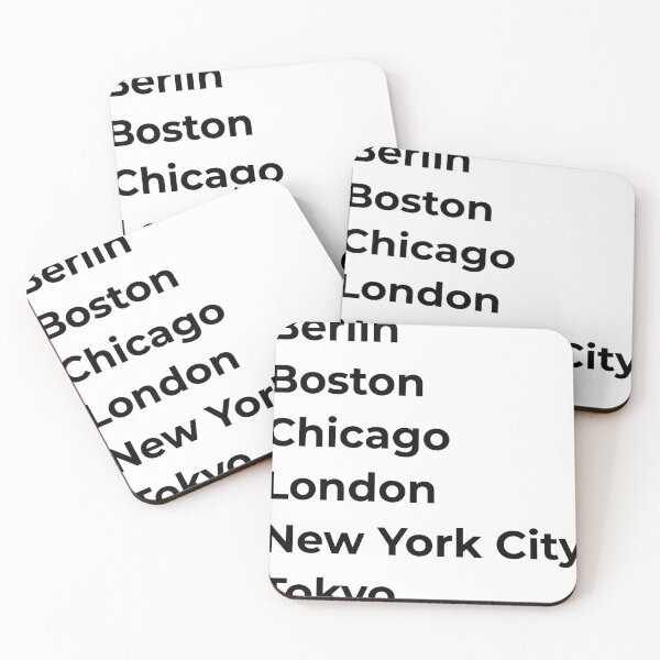 Item preview, World Marathon Majors Cities (No Background) designed and sold by ericmahoney.