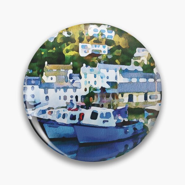 Item preview, Polperro harbour in Cornwall UK. Watercolour effect designed and sold by Gerald Waters.