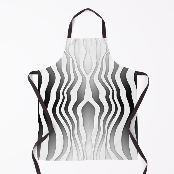 Item preview, Psychedelic Black and White Gradient Zebra Dancing Lines Pattern designed and sold by yappei.