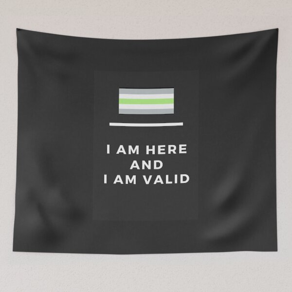Item preview, I Am Valid Rectangle Graphic - Agender designed and sold by thesassypanda.