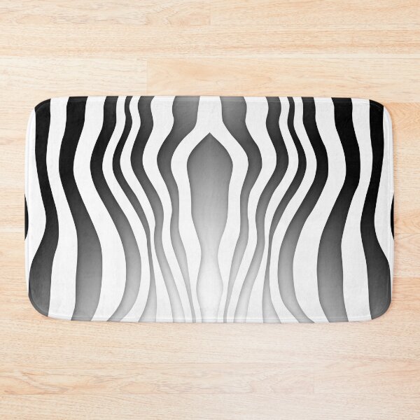 Item preview, Psychedelic Black and White Gradient Zebra Dancing Lines Pattern designed and sold by yappei.
