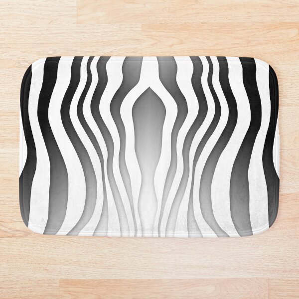 Item preview, Psychedelic Black and White Gradient Zebra Dancing Lines Pattern designed and sold by yappei.