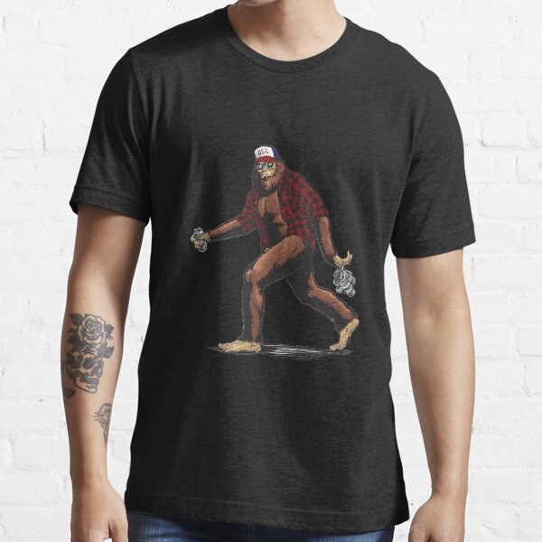 Walking USA American hillbilly Sasquatch Essential T-Shirt
