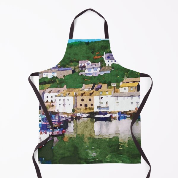 Item preview, Polperro harbour in Cornwall UK. Watercolour effect designed and sold by Gerald Waters.