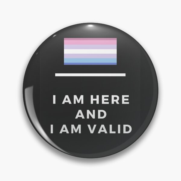 Item preview, I Am Valid Rectangle Graphic - Bigender designed and sold by thesassypanda.