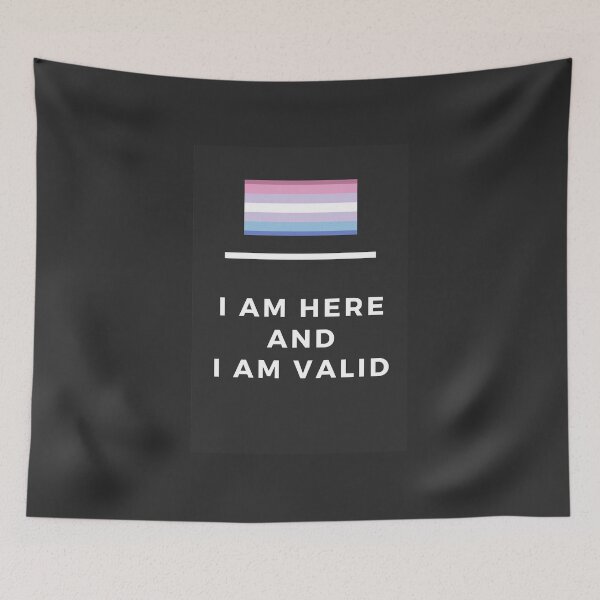 Item preview, I Am Valid Rectangle Graphic - Bigender designed and sold by thesassypanda.