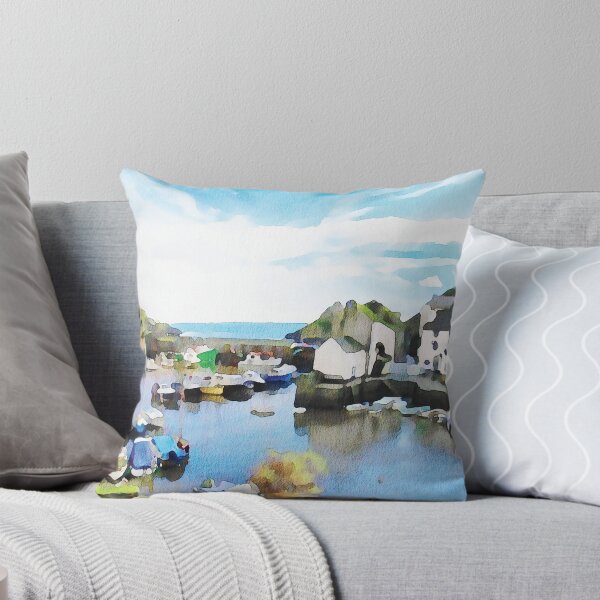 Item preview, Polperro harbour in Cornwall UK. Watercolour effect designed and sold by Gerald Waters.